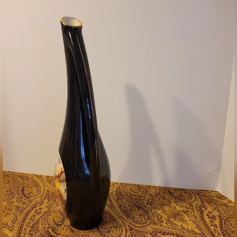 Vintage Romanian Hand-painted Decanter - Picture 3 of 10